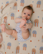 Боди из муслина, Клетка синяя