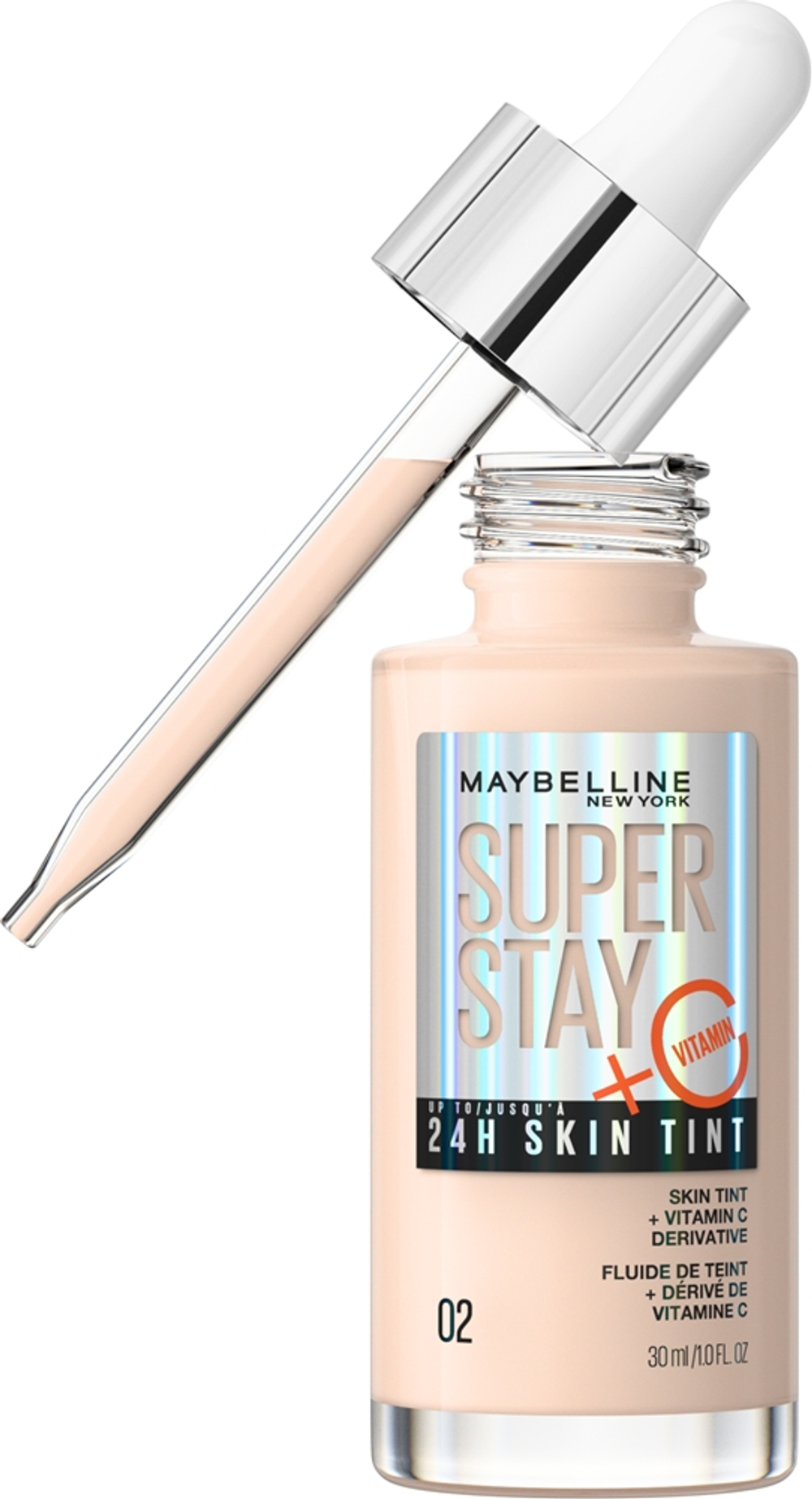 MAYBELLINE NEW YORK SuperStay Vitamin C Skin Tint - Сыворотка для выравнивания тона кожи оттенок 02, 30 ml