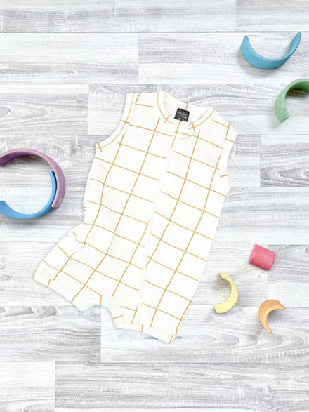 Песочник без рукавов Mjölk Sleep and Play Клетка