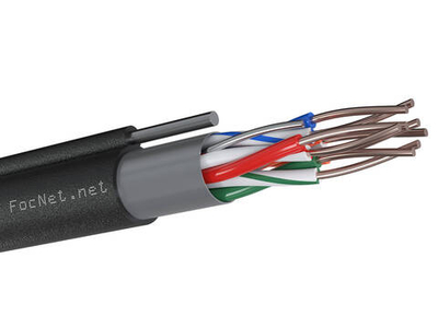 FTP 4*2*0.52  cat.5e Outdoor ТРОС  Кабель уличный экран FOCNET