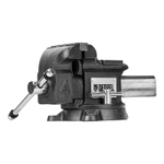 Тиски слесарные BVH-100, 100 мм, поворотные, стальная направляющая, с наковальней //Denzel