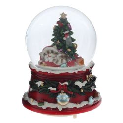 GAEM Фигурка декоративная "Рождество" в стекл шаре (муз, вьюга, АААх3, н/п), L11 W11 H14,5 см