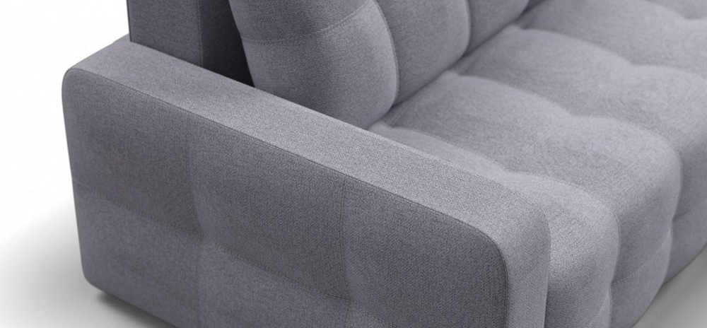 Угловой диван Денди Рогожка Мальмо платина