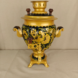 Самовар электрический трехлитровый с художественной росписью «Золотые узоры»