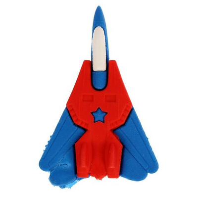 Ластик "Самолет"5см, в пакете 3 вида микс