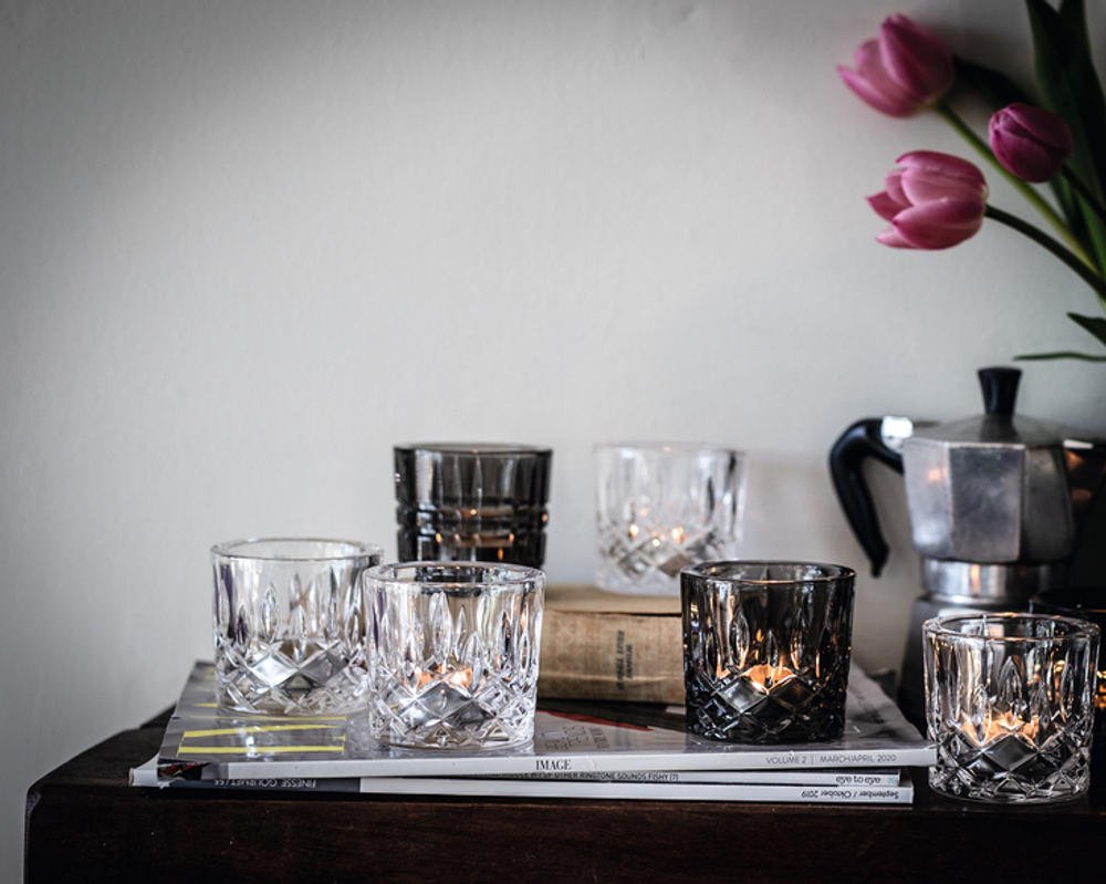 NOBLESSE - Набор подсвечников 2 шт. бесцветный H=66мм, D=71мм