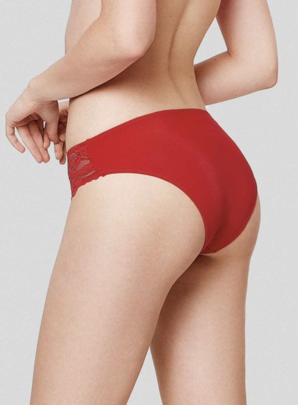 Комплект Pizzo Romantic: балконет и трусики-слипы (Размер: 4B) (Цвет: красный)