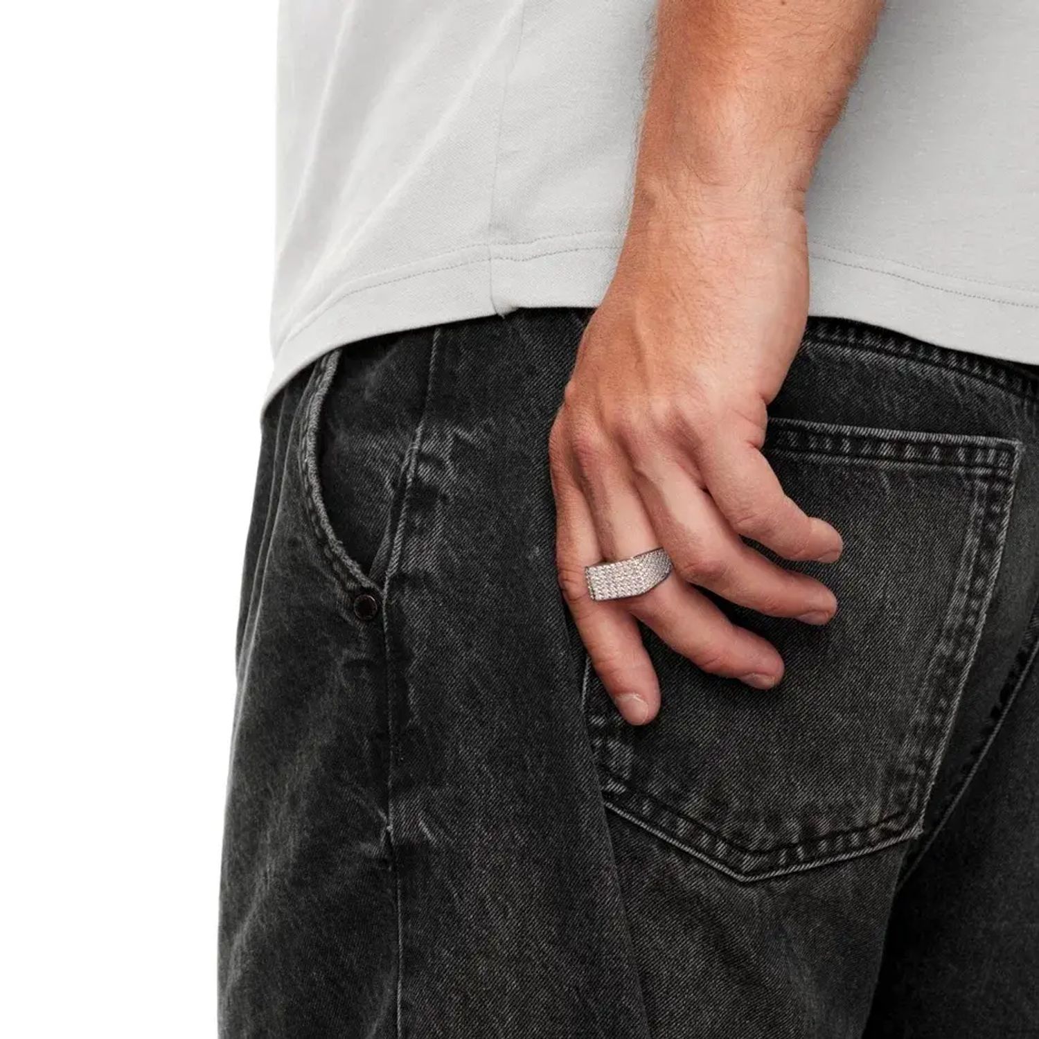 Кольцо Crystal Square Signet Ring