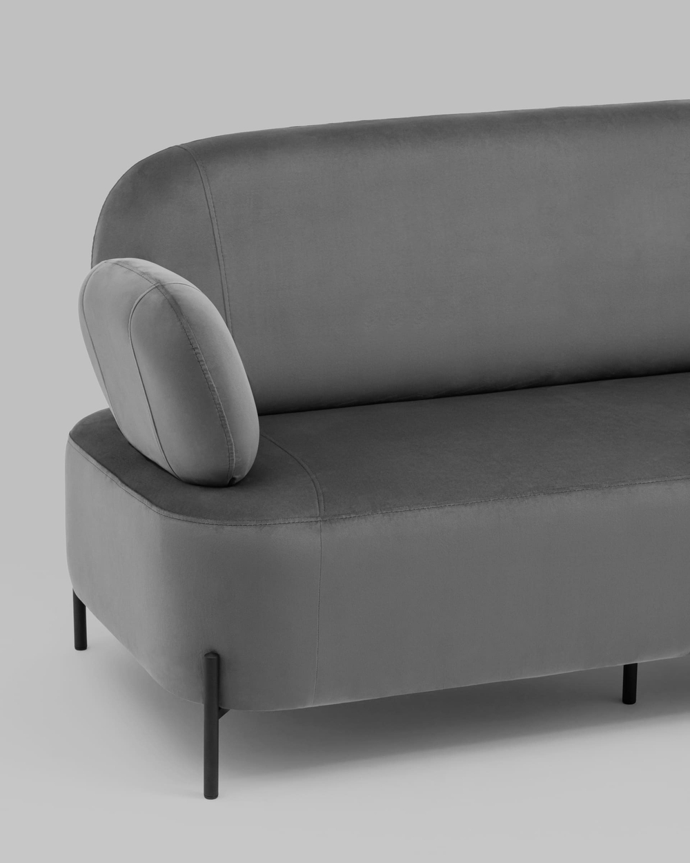 Диван Кэнди велюр серый