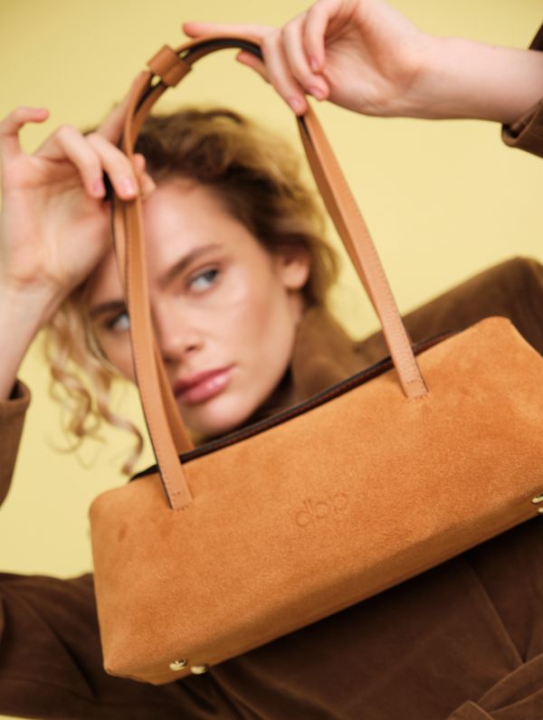 Замшевая сумка Raduy DBR 31127 светло-желтый