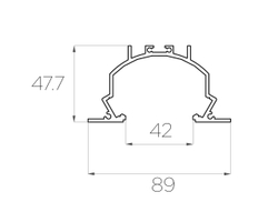 Профиль врезной алюминиевый LC-LPV-4889-2 Anod