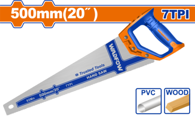 Ножовка по дереву 500 мм 7TPI (6/24) WADFOW WHW8G20