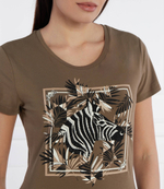 Футболка Liu Jo - хаки(MA4336 J5003)