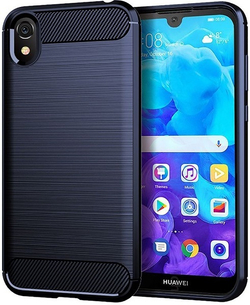 Чехол для Huawei Y5 2019 (Honor 8S) цвет Blue (синий), серия Carbon от Caseport