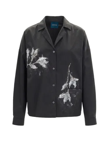 Рубашка FLOWER DROPS, черный