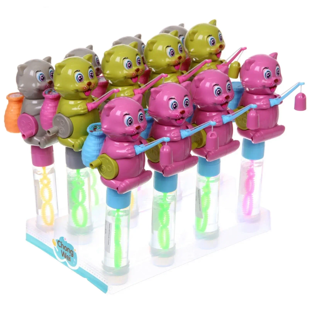 Мыльные пузыри «Котик-рыбак», 22 см, 80 мл