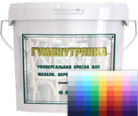 Акриловая краска «Гумвнутрянка» — колеровка в любой оттенок, без запаха, с бархатистым матовым финишем.