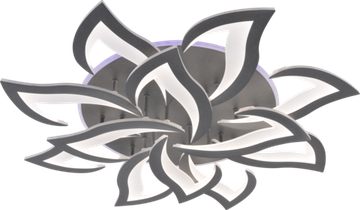 Светодиодная люстра 216W+15W 3000К-6000К RGB 8028/8+4 GRP графит Profit Light