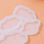 Форма для фигурных леденцов «Облачка», 5 ячеек, 15х10,5х0,7 см, цвет белый