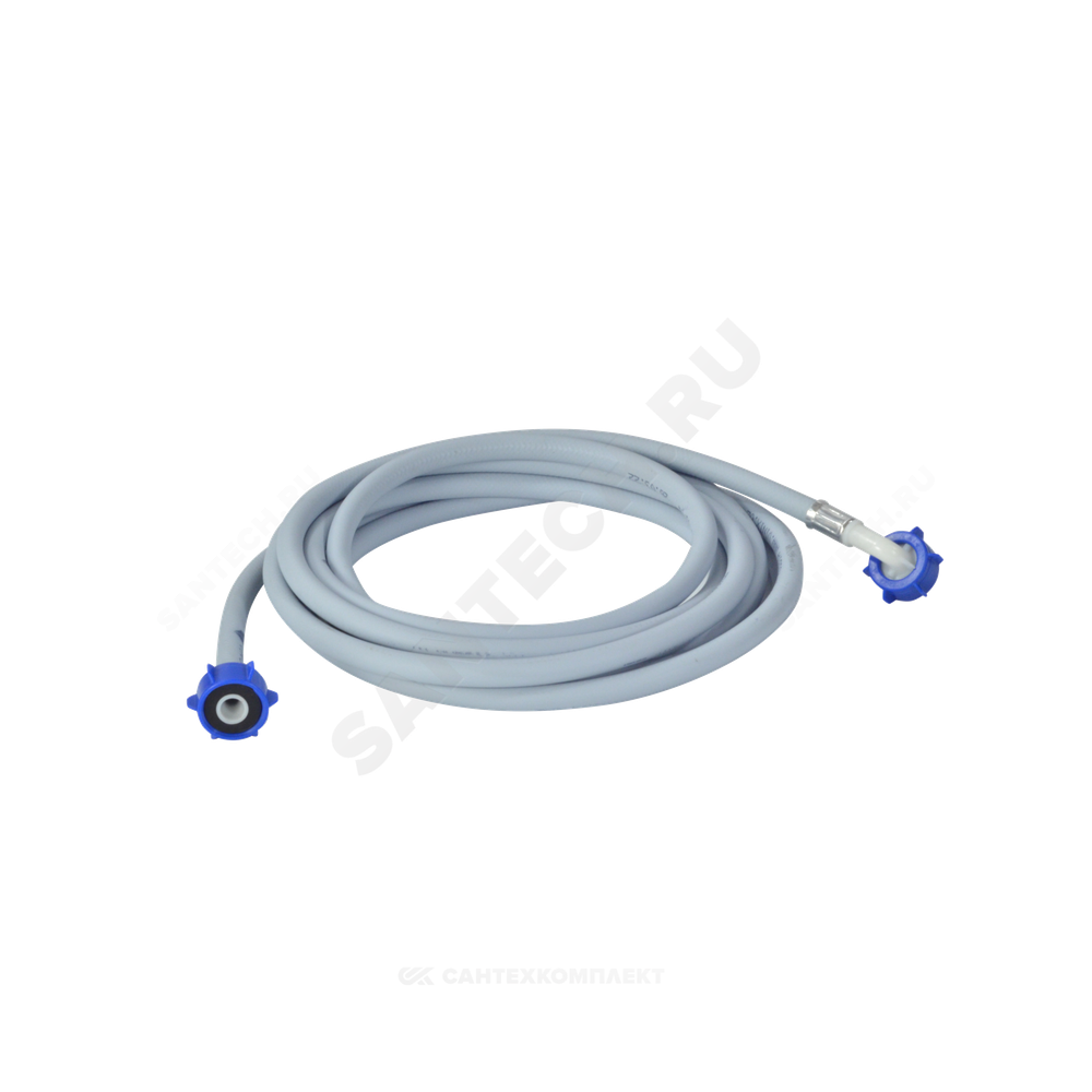 Шланг заливной для стиральной машины D=16мм гайка-гайка 3/4"-3/4" L=4,5м для х/в в упаковке с еврослотом Tuboflex
