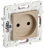 SKANDY Розетка без заземления с защитными шторками 10А SK-R01Sa песочный IEK