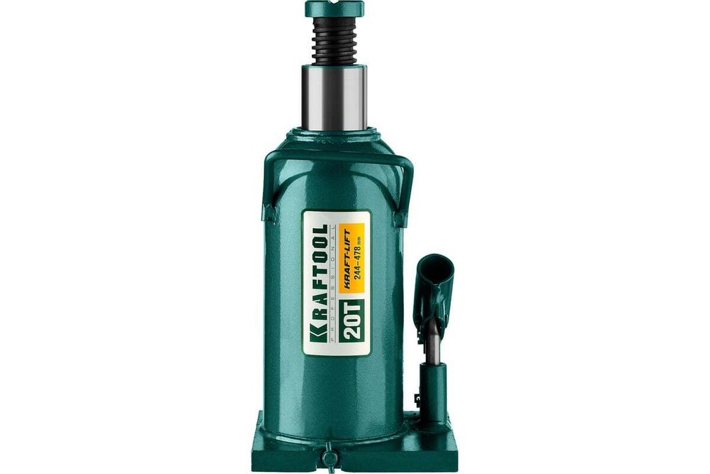 KRAFTOOL  KRAFT-LIFT, 20т 244-478 мм, Бутылочный гидравлический домкрат (43462-20)
