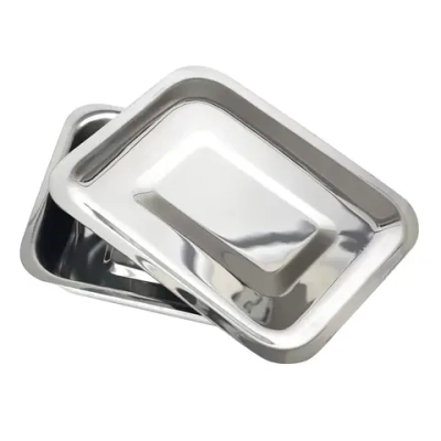 Лоток прямоугольный 0,6 л 200х150х45 мм нержавеющий с крышкой МЕ-ЛМПрК-200/45п