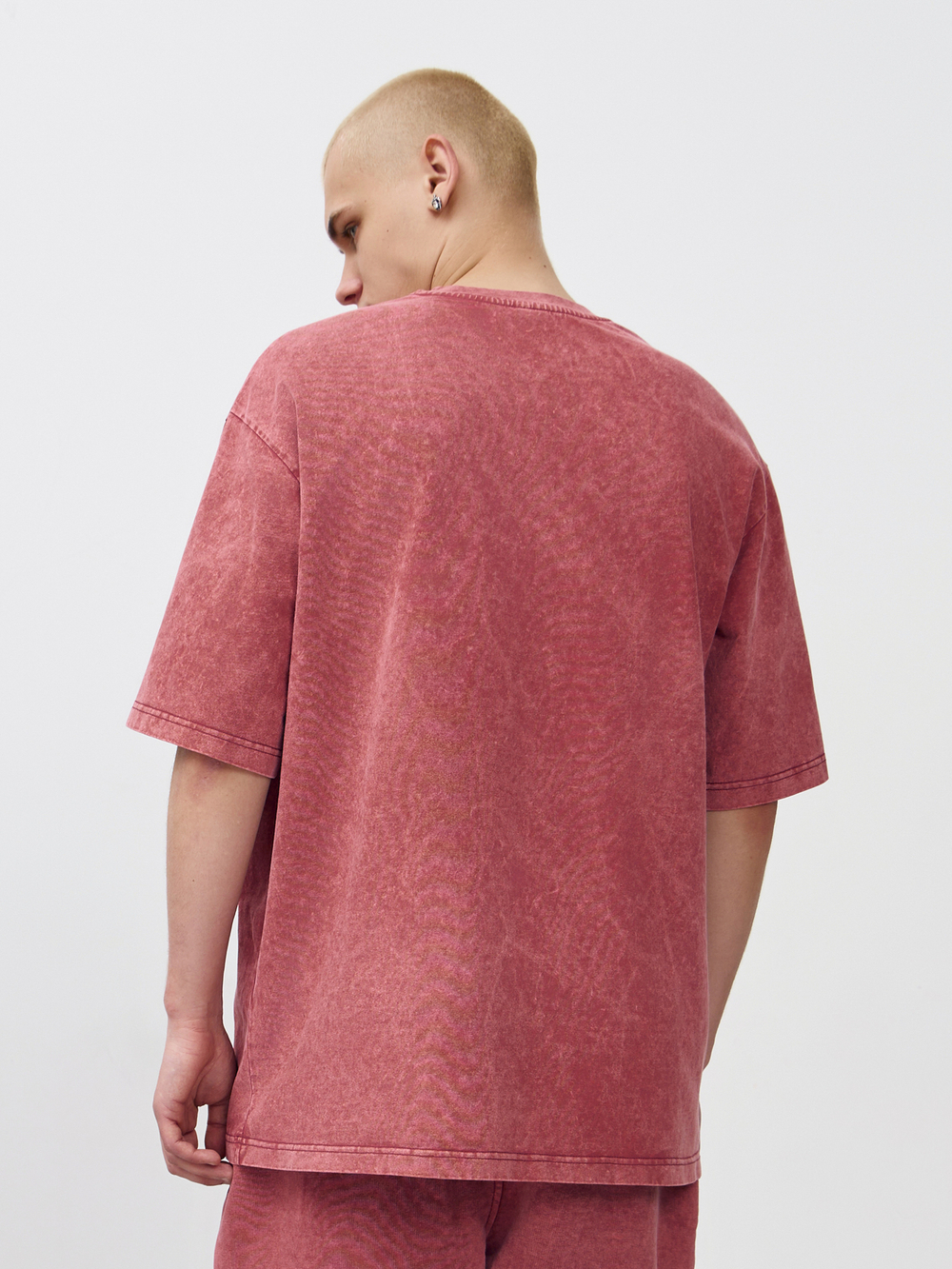 Футболка garment dyed (бордовый)