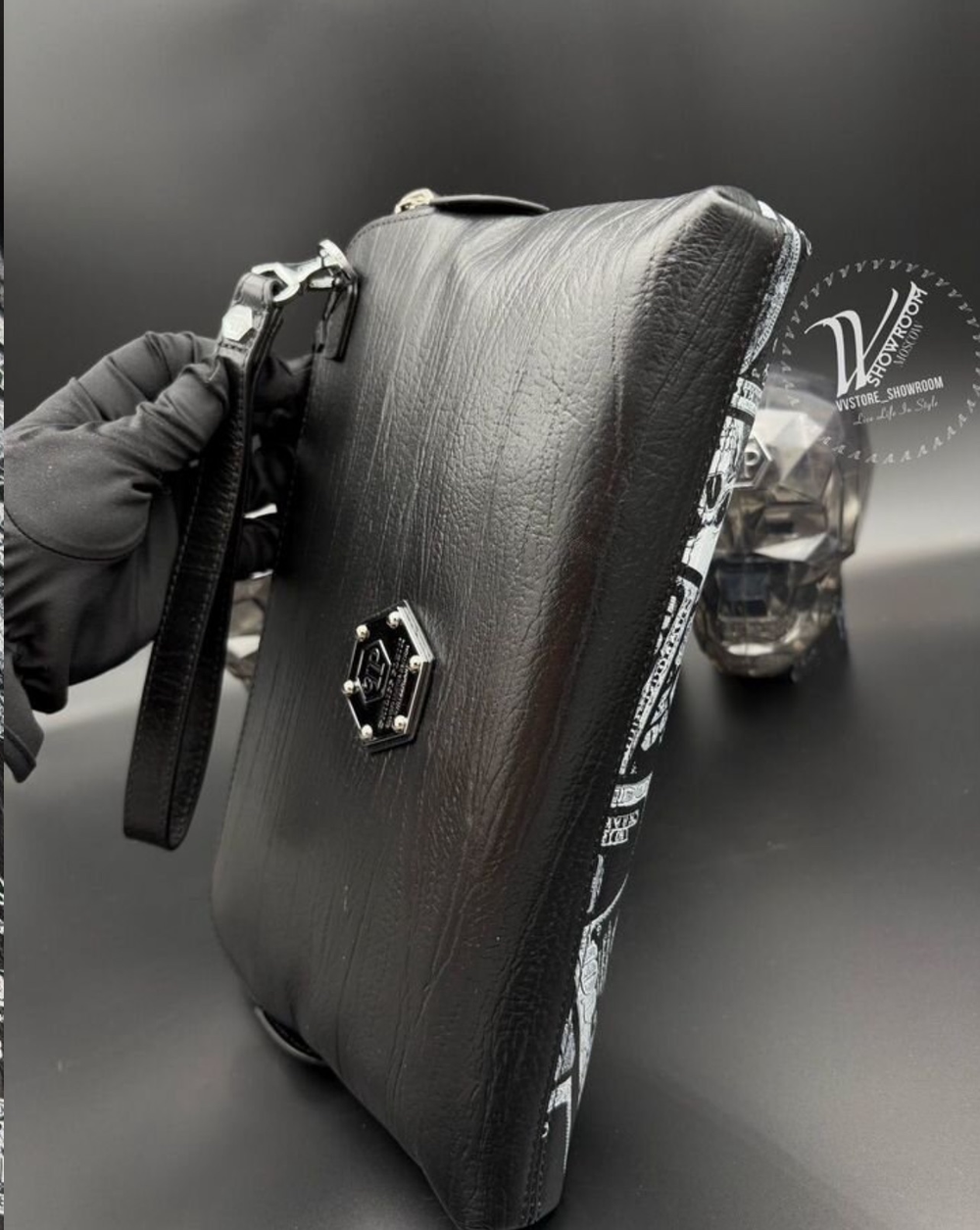 Барсетка клатч Philipp Plein Dollar Print