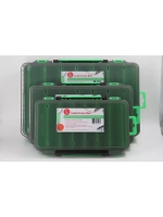 Коробка для воблеров двухсторонняя GFish 17300, зеленая / органайзер рыболовный для балансиров, снастей, блесен, приманки, попперов