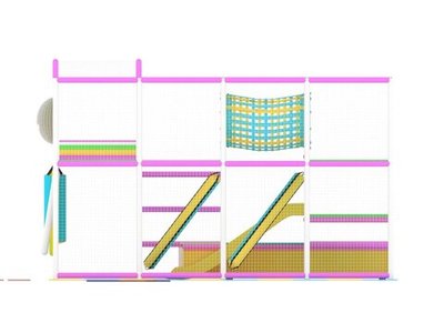Детский игровой лабиринт «Розовый космос» 24 м² (4,9*4,9*2,9 м)