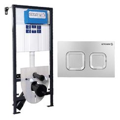 Инсталляция BETTOSERB SAVA FIX SLIM, клавиша смыва SMART, хром. матовый, SET40006472