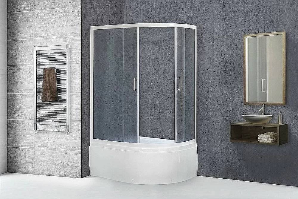Душевой уголок Royal Bath RB8120BK-C 120х80 матовый