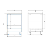 Кухня Валенсия 240 см со столешницей (7 модулей) / белый ЛДСП, массив дуба