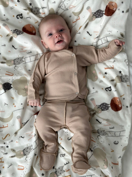 Ползунки швы наружу Вафля Светлый кофе RinaAmari