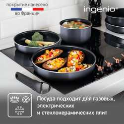 Набор посуды Tefal Ingenio Twinkle Grey 10 предметов 04180860