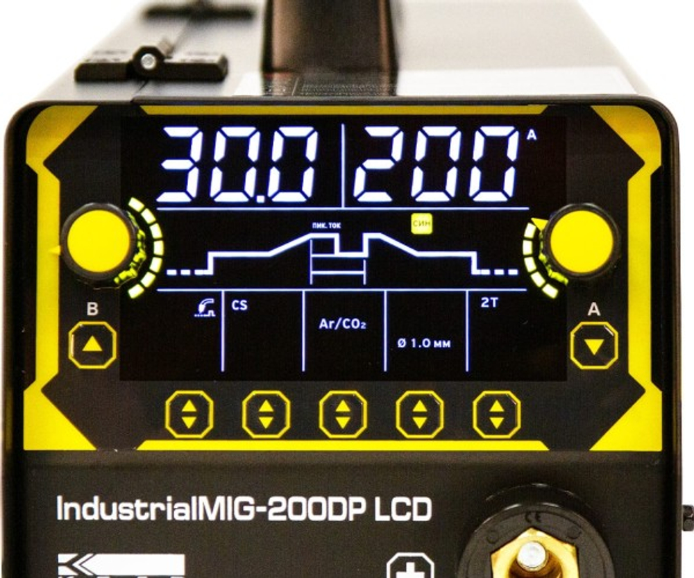 Сварочный полуавтомат Кедр IndustrialMIG-200DP LCD 8031645