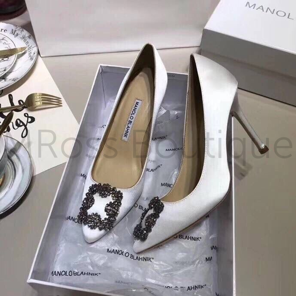 Белые туфли-лодочки Manolo Blahnik