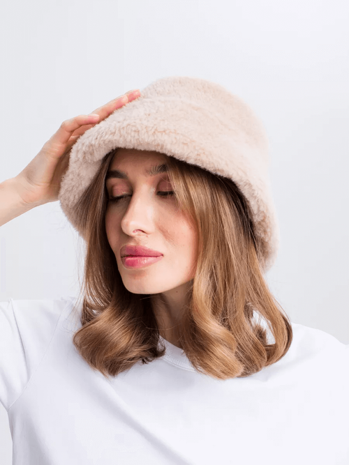 Панама на зиму из шерсти, бежевая, SilverFox