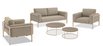 Комплект лаунж мебели Brafritid Стокгольм бежевый, коричневый, алюминий