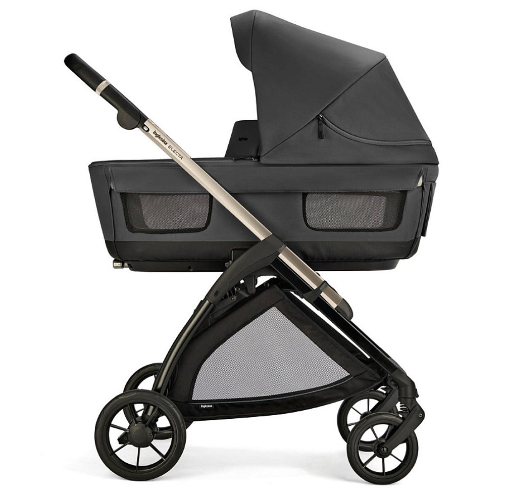 Коляска 3 в 1 Inglesina Electa System Quattro DRW 2025 с подставкой под люльку Upper Black