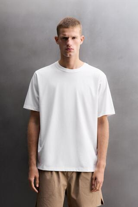 ZARA ФУТБОЛКА ДЛЯ ТРЕНИРОВОК COMFORT, БЕЛЫЙ