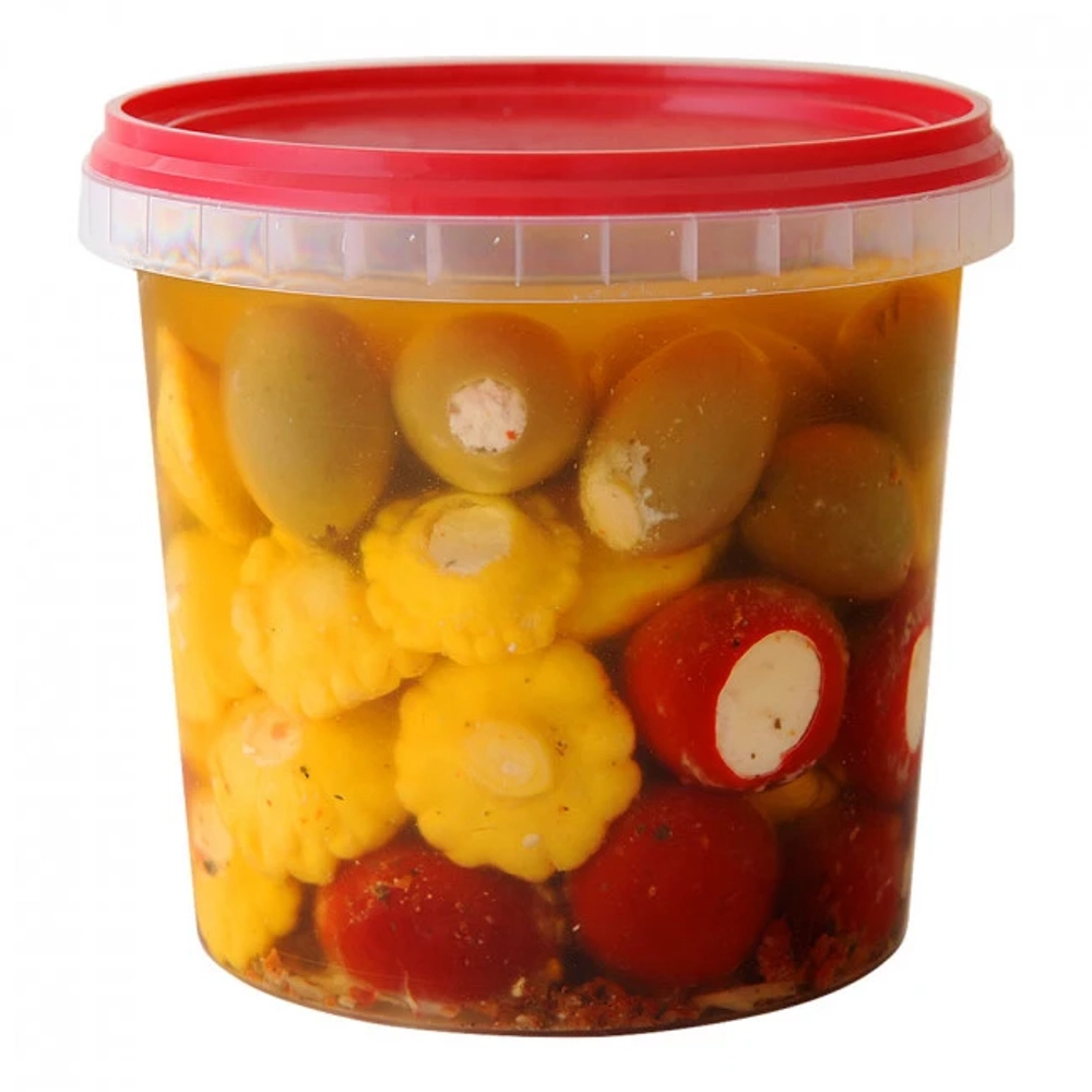 Ассорти овощей «ГРЕКО» с сыром в масле (патиссоны, перец томато), 3,1 кг