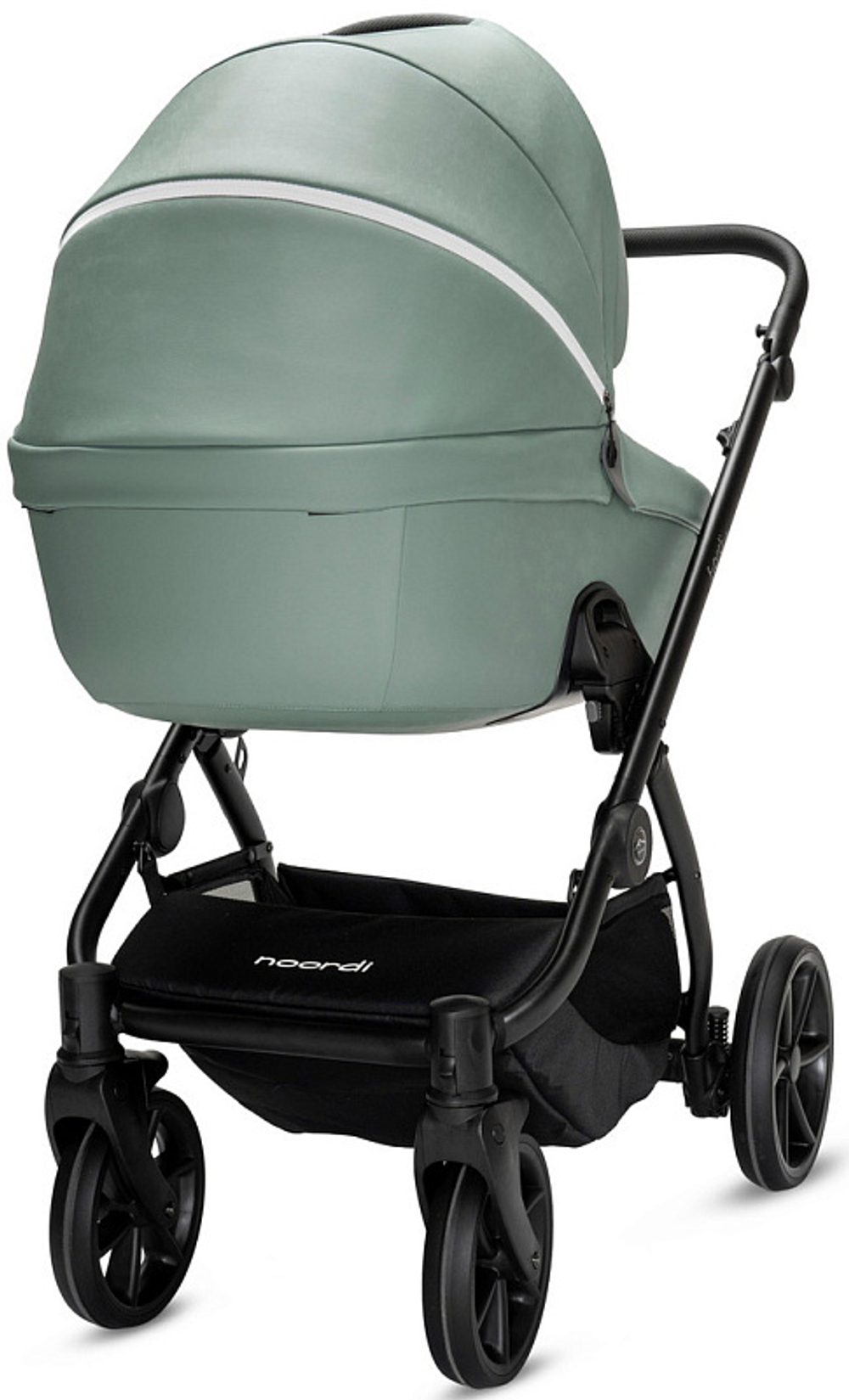 Детская коляска Noordi Fjordi Leather V2 3 в 1 с автокреслом Terra Black 1462039 Sage