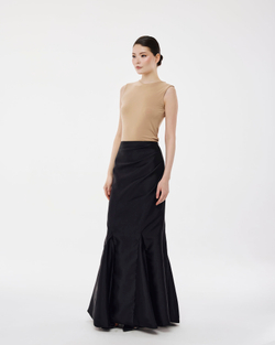 Юбка рыбка из тафты черная