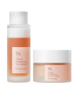 DR.CEURACLE Набор-стартер с чаем комбуча VEGAN KOMBUCHA TEA ESSENCE AND GEL CREAM KIT ((Крем 50 мл +  Тонер 30 гр.))