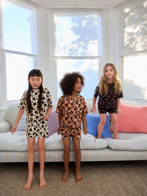 Пижама для девочки Next 608-506, 3 шт., Черный, Бежевый, Молочный