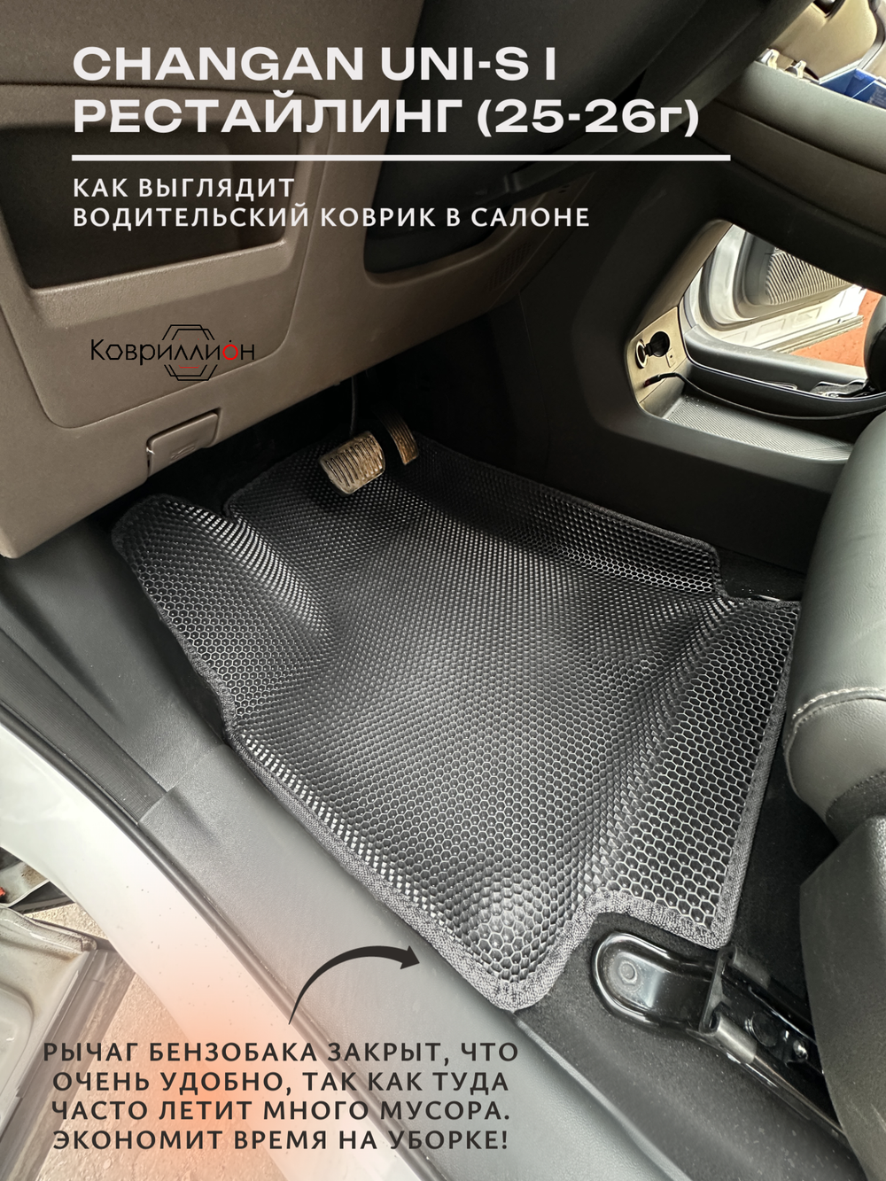 Передние автомобильные коврики ЭВА с бортами для Changan UNI-S рестайлинг (CS55 Plus рестайлинг 2)