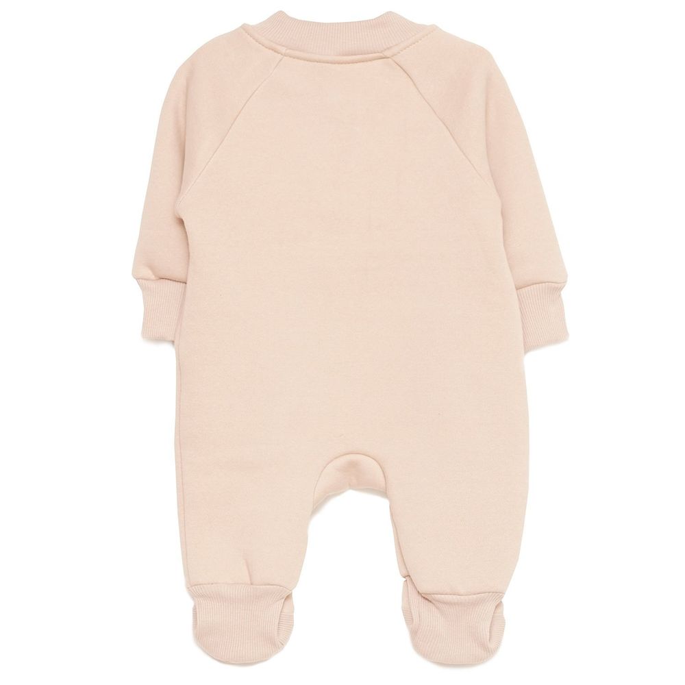 Комбинезон с начесом однотонный бежевый для новорожденных и детей до 1 года, ALARYSPEOPLE
