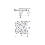 Ручка-кнопка, отделка золото матовое "Милан"